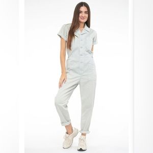 Pistola Grover Short Sleeve Field Jumpsuit - Blue Frost XS